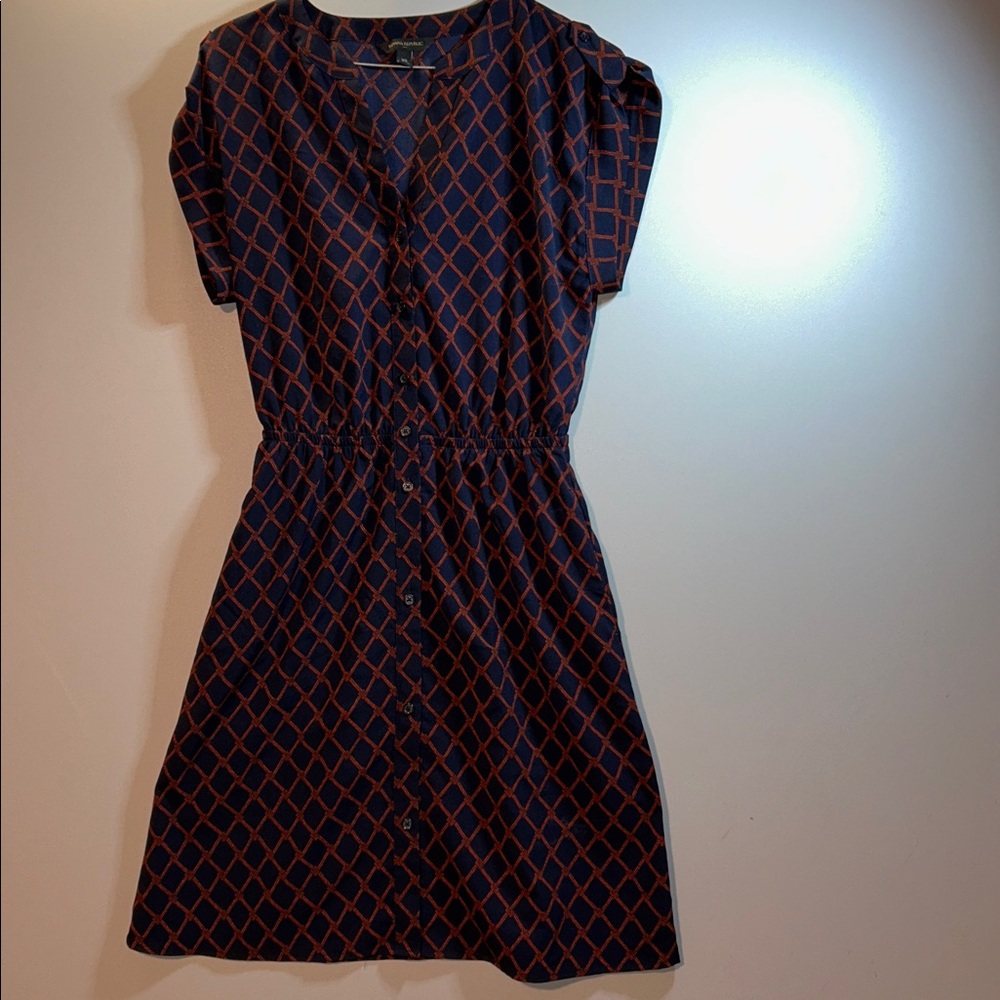 Banana Republic Dress Navy/Red. XS. Lightweight